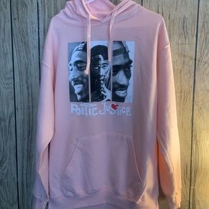 Poetic Justice Pink Graphic Hoodie